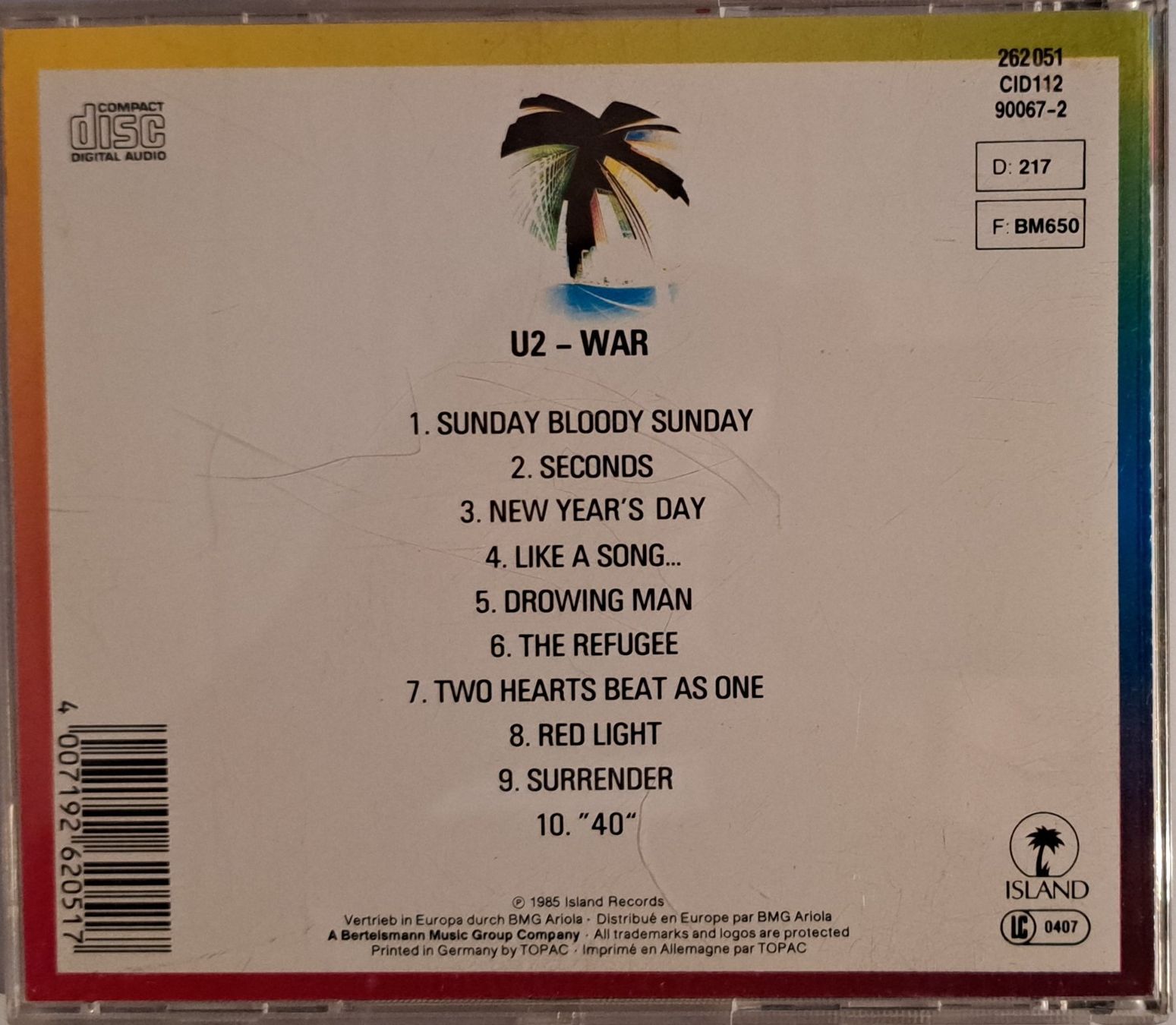 CD: U2 - WAR – Usato da Tenniken venduto da mik_6mxg 7