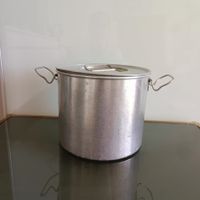 Grosser Alutopf mit Deckel Vintage Einmachtopf