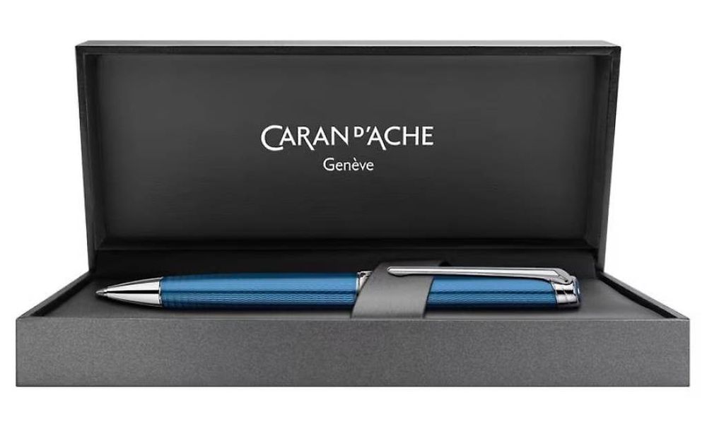 Stylo à Bille Vintage Années 1960 - Motif Feuillages Et Cabochons, Laiton Doré, Occasion