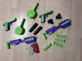 Plastik blaster mit Hülsen und mechanischem schuss system