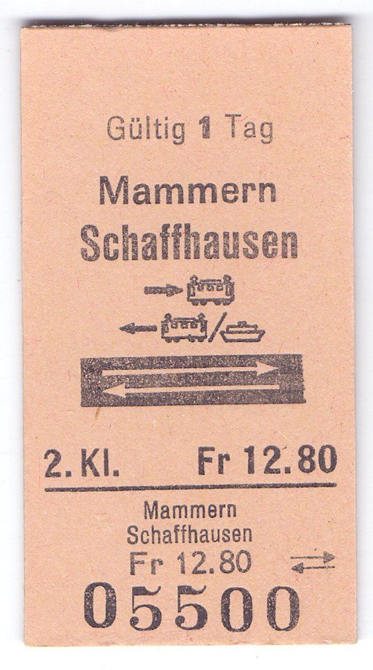 Biglietti: Billette Mammern - Schaffhausen – Usato da Langenthal venduto da Sammlungs_aus