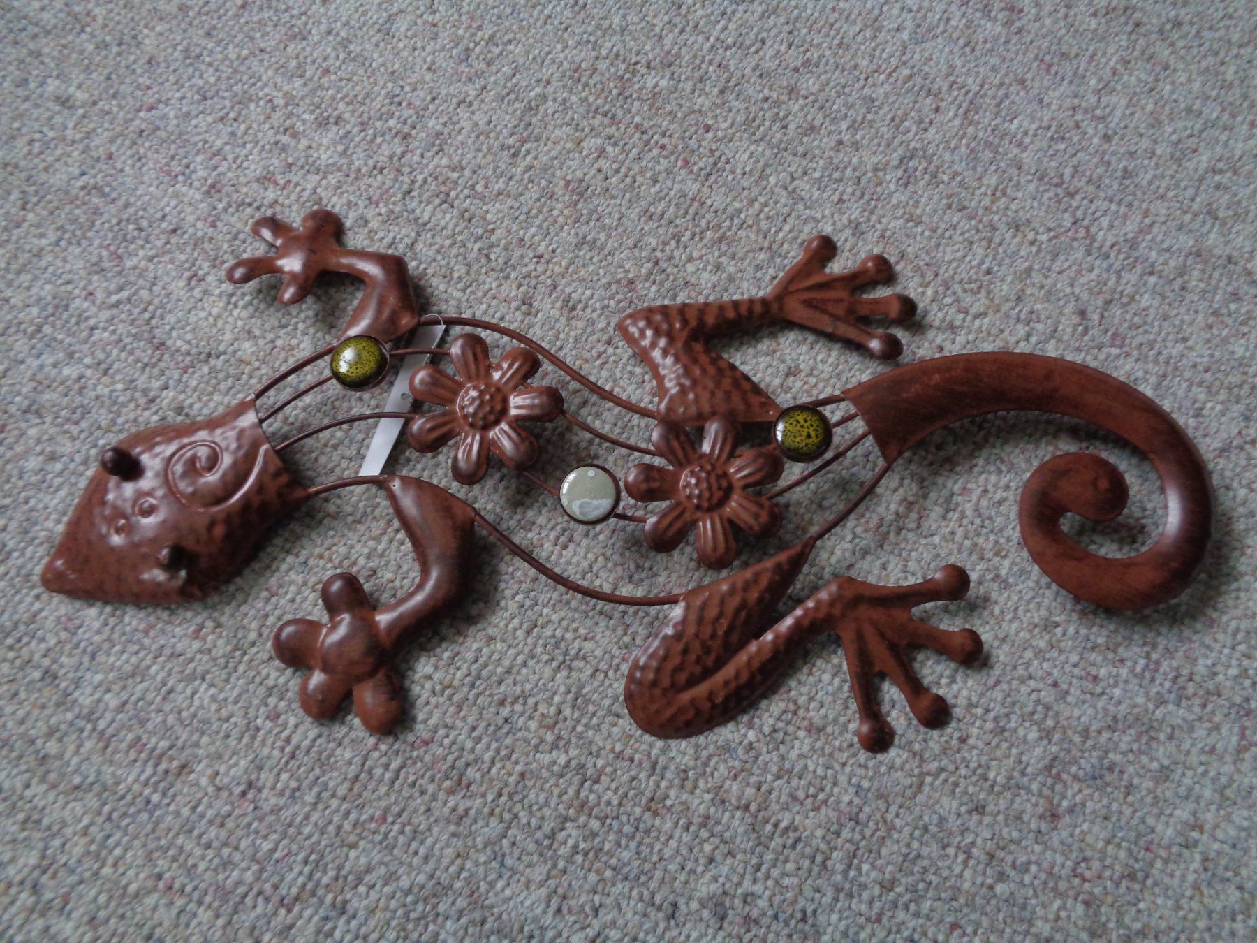 Statuette: Gecko aus Metall (41 cm) – Nuovo e nell'imballaggio originale da Langenbruck venduto da Gumsi