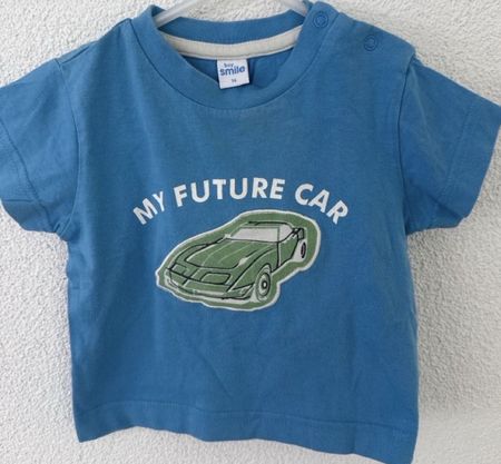 T-Shirt Boy smile blau Grösse 74 Car