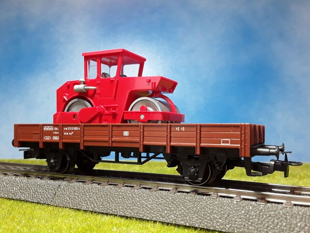 Wiking Straßenwalze ABG – Miniaturmodell Spur H0 1:87, Wasserblau, Für Modellbahn & Sammlung