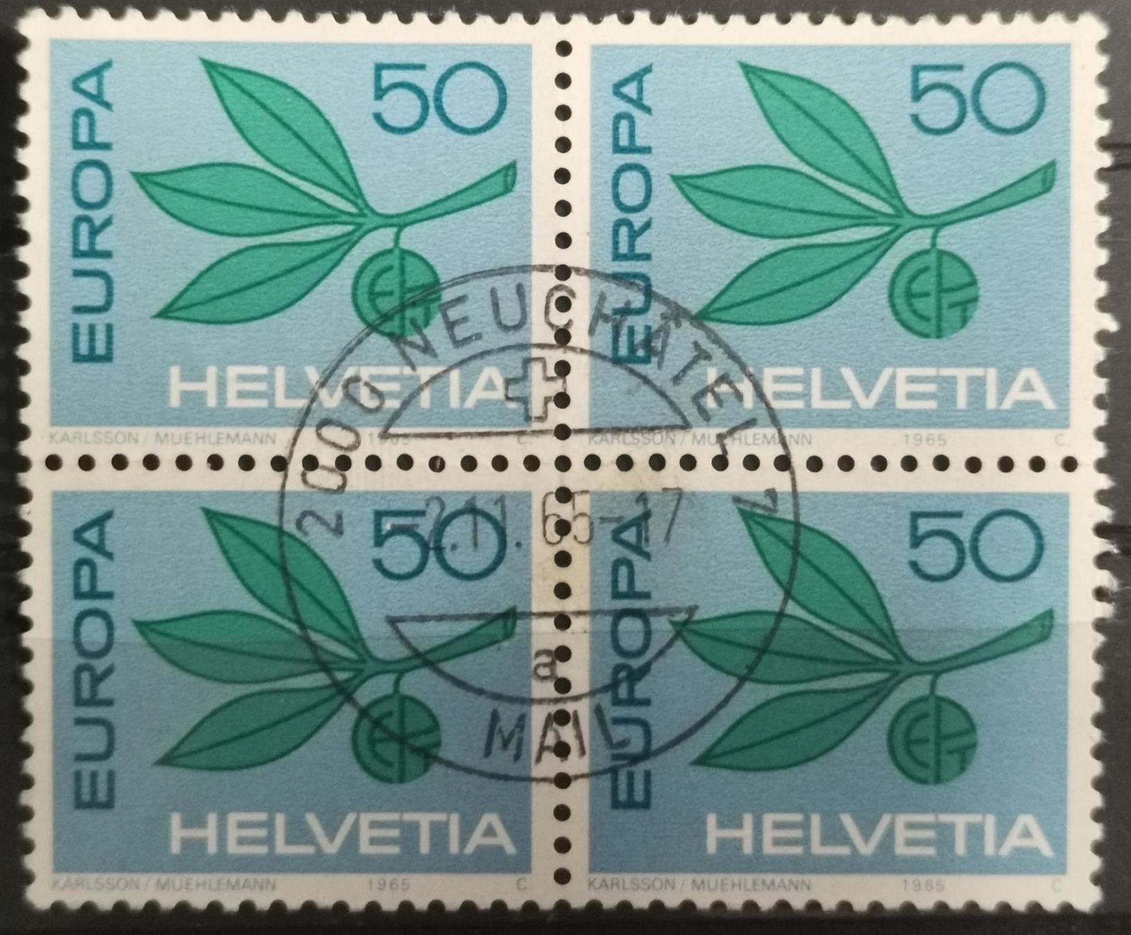 Tutti i francobolli: 1965 Europamarken Viererblock – Usato da Dübendorf venduto da goeggi79
