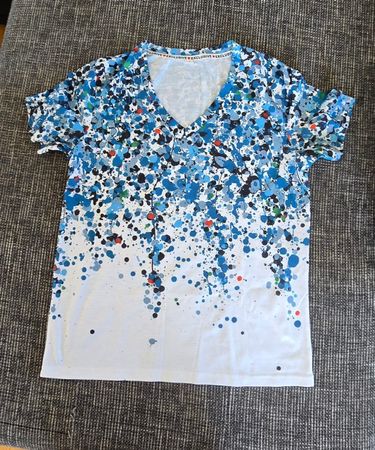 Exklusive T-Shirt S bunte Punkte Sommer 2023 Frühling lei...