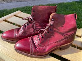 MADRAS Leder Schnürer / Boots Gr. 8 in bordeaux