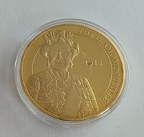 Vergoldete Münze Queen mit Edelstein - 2012