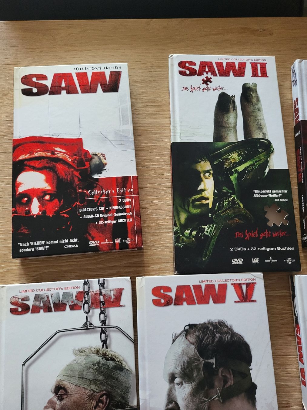 Tutti i DVDs: Saw 1-7 im Mediabook – Usato da Zürich venduto da Knudell0 1