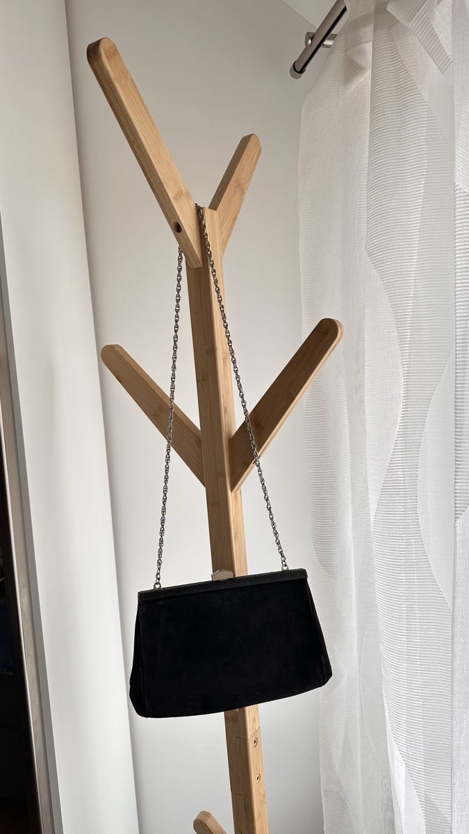 Borse da donna: Abendtasche schwarz Wildleder mit Kette – Usato da Bern venduto da WiederWert 1