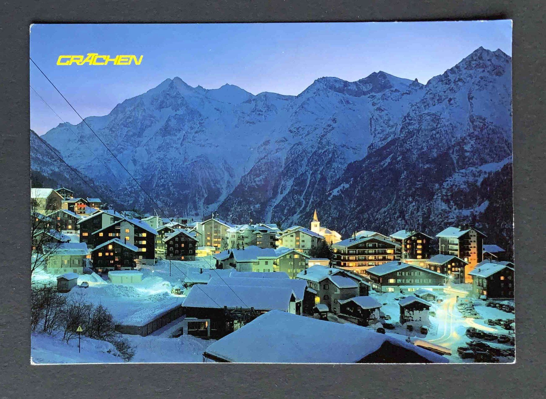Cartes postales: AK Grächen Wallis Abendstimmung – D'occasion à Goldau par artelier1