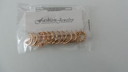 6 Paar Kreolen goldfarbig