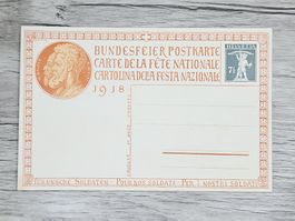 CL04 Carte Postale + Timbre Suisse 1918
