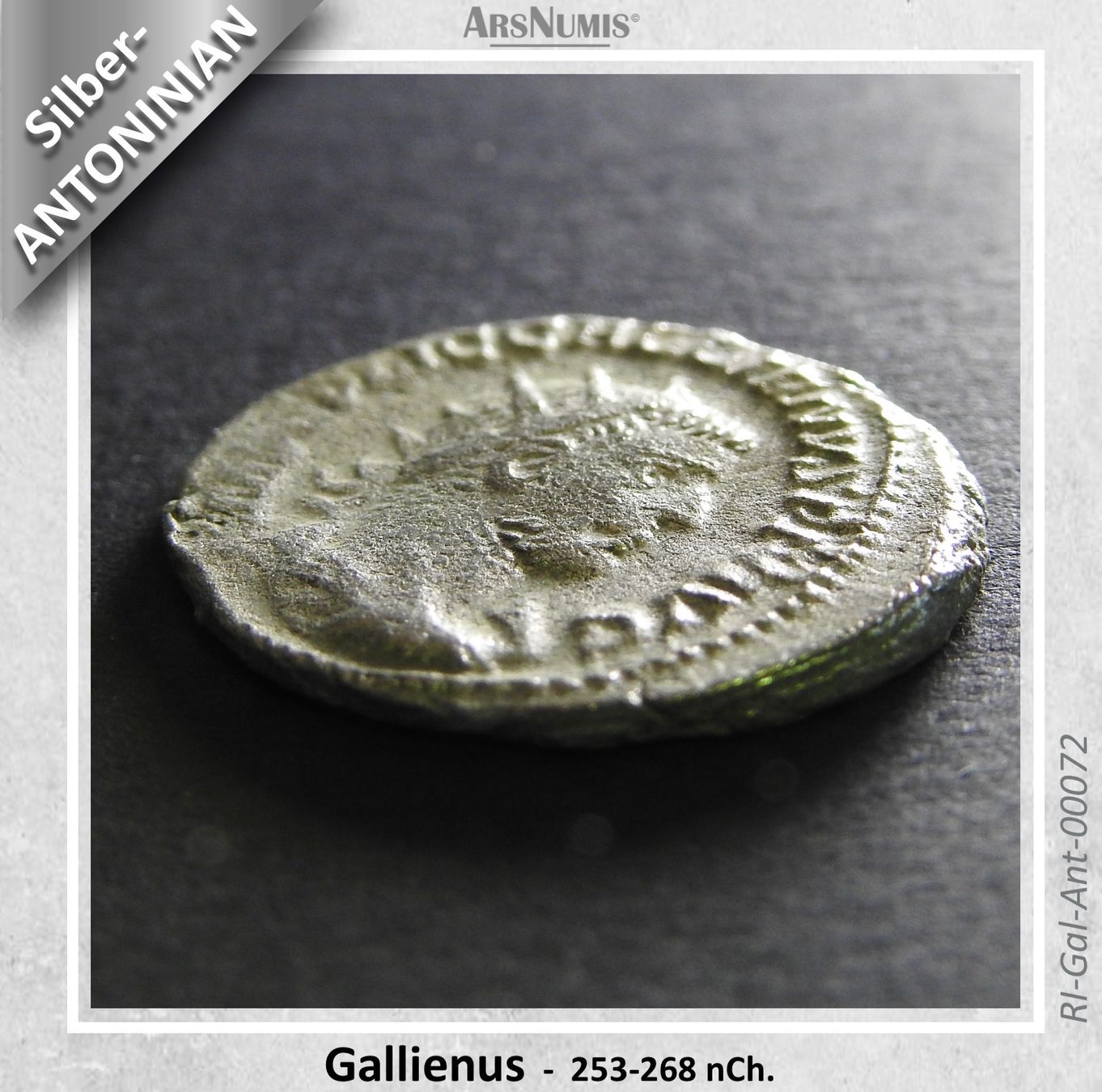 Toutes les monnaies: Antike römische Silbermünze / Gallienus / 255-256 nCh. – D'occasion à Oberwil b. Zug par ArsNumis 2