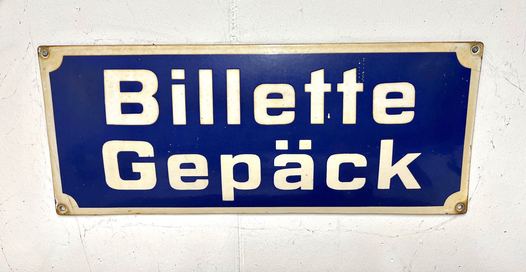 SBB/CFF/FFS Insegne: SBB Emaille Schild 60x25cm – Usato da Bleiken venduto da hbw45