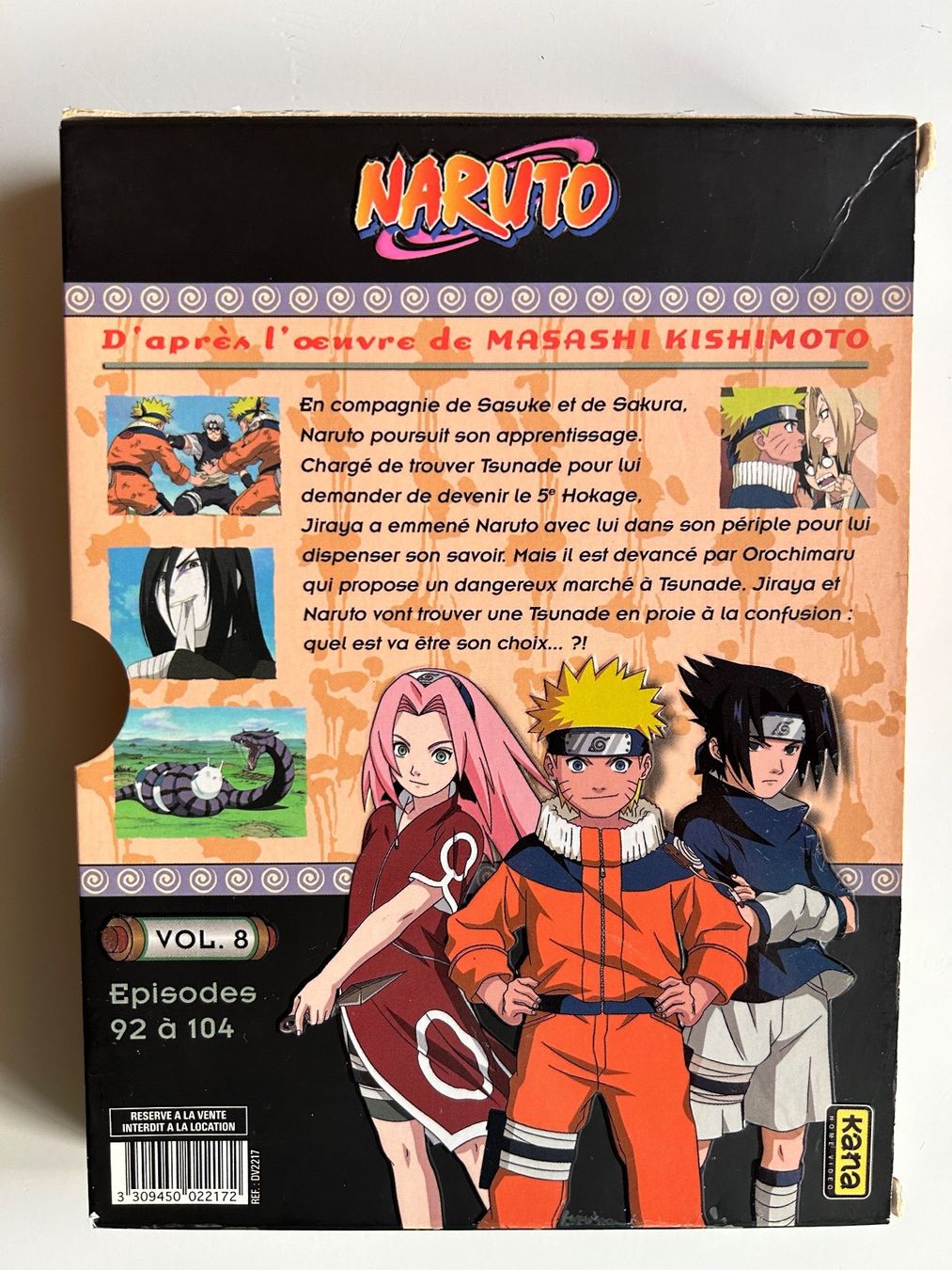 Tutti i DVDs: NARUTO VOLUME 8 – Usato da St-Cierges venduto da Crisi53 1