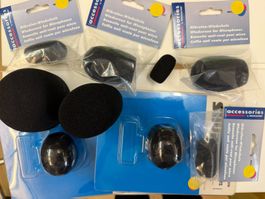 Mikrofon-Windschutz-Set, 2x Shure A99WS und 8x Monacor, neu