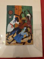 Tableau : peinture naïve haïtienne Lucien Toussaint danseurs
