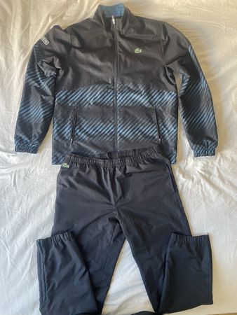 Lacoste Sport Trainingsanzug schwarz blau Grösse L
