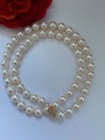 7-7.5 Akoya Perlenkette /Echte 14k Gold