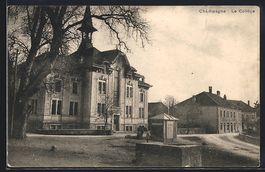 AK Champagne, Le Collège, 1915