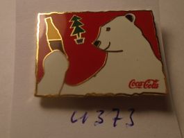 1 Coca-Cola Weihnachtspin Eisbär mit Tannenbaum Pin (U373)