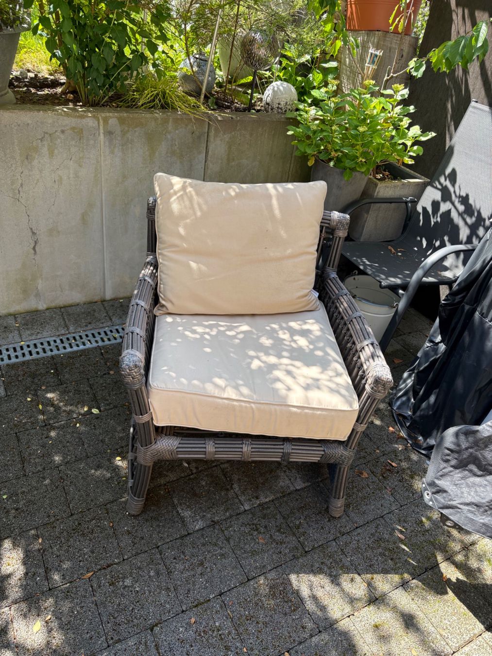 Divani: Garten Sitzgruppe Polyrattan 4-teilig Sofagruppe guter Zu... – Usato da St.Gallen venduto da Bigdisch 1