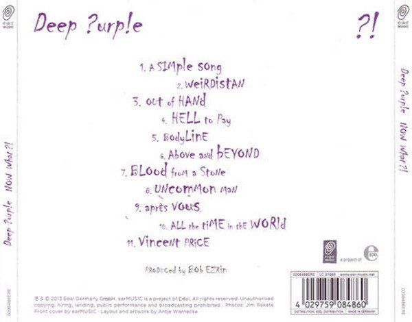 CD: CD Deep Purple - ?! Now what (2013) – Usato da Möriken AG venduto da mineralia 1