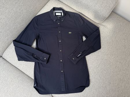Lacoste Herren Hemd, Dunkelblau, Slim Fit, Grösse 38 (S)