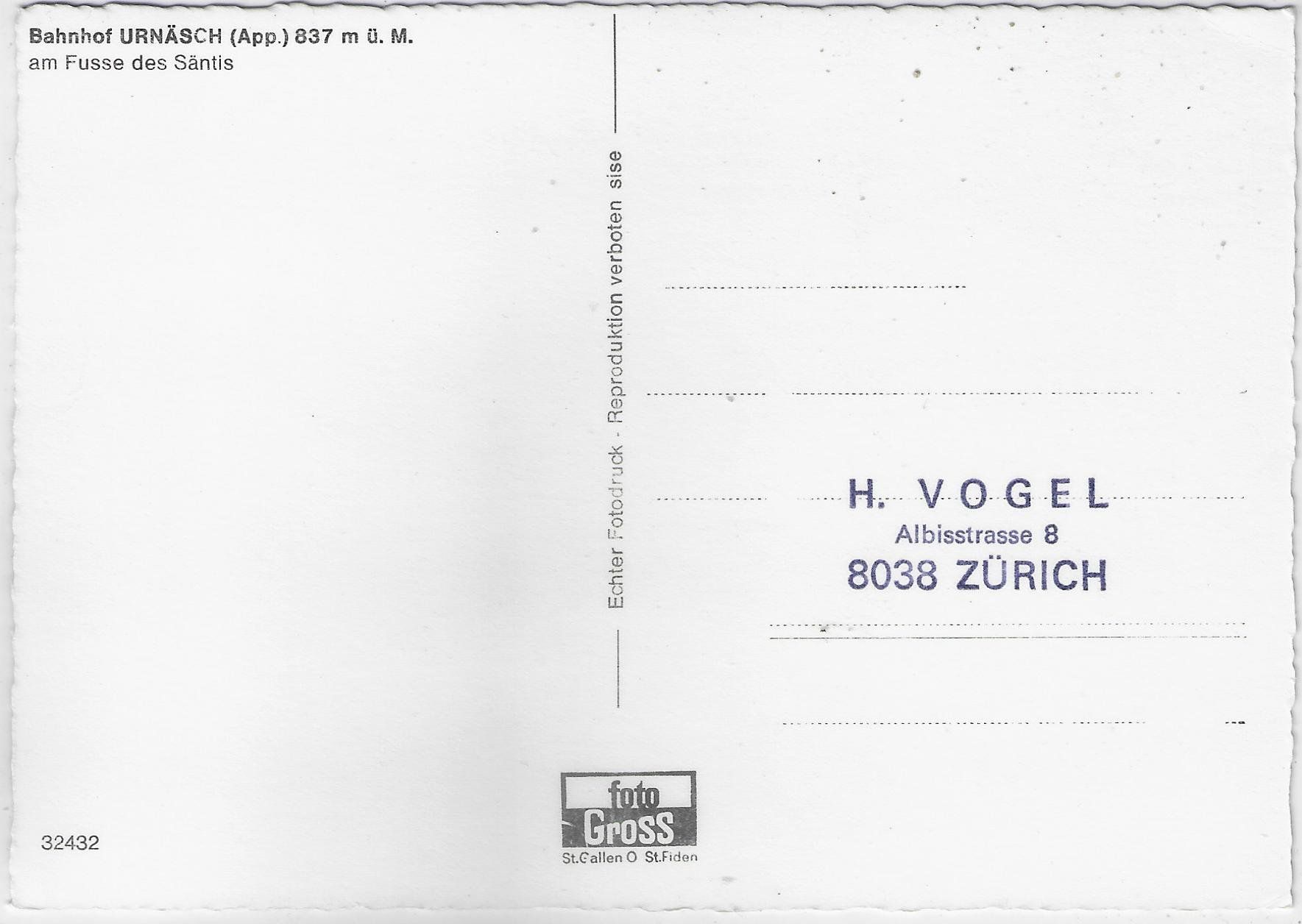 Cartoline postali: Bahnhof Urnäsch - Bahn & Postauto – Usato da Ettingen venduto da Kartenplanet 1