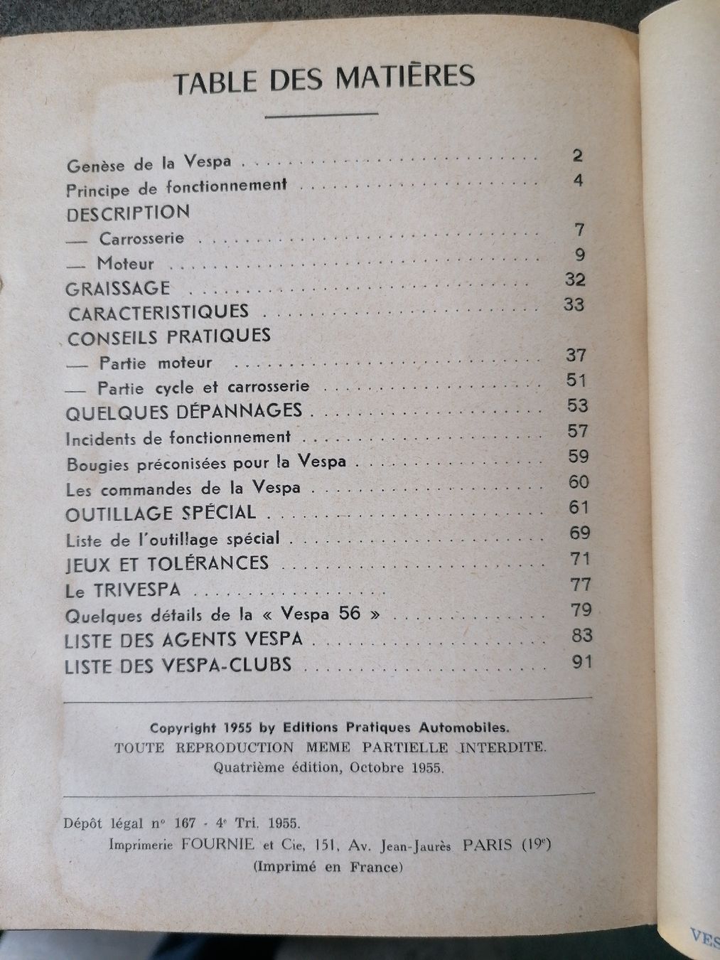 Libri: Votre Vespa 1955 4ème édition – Usato da Lausanne venduto da Frankenstein 3