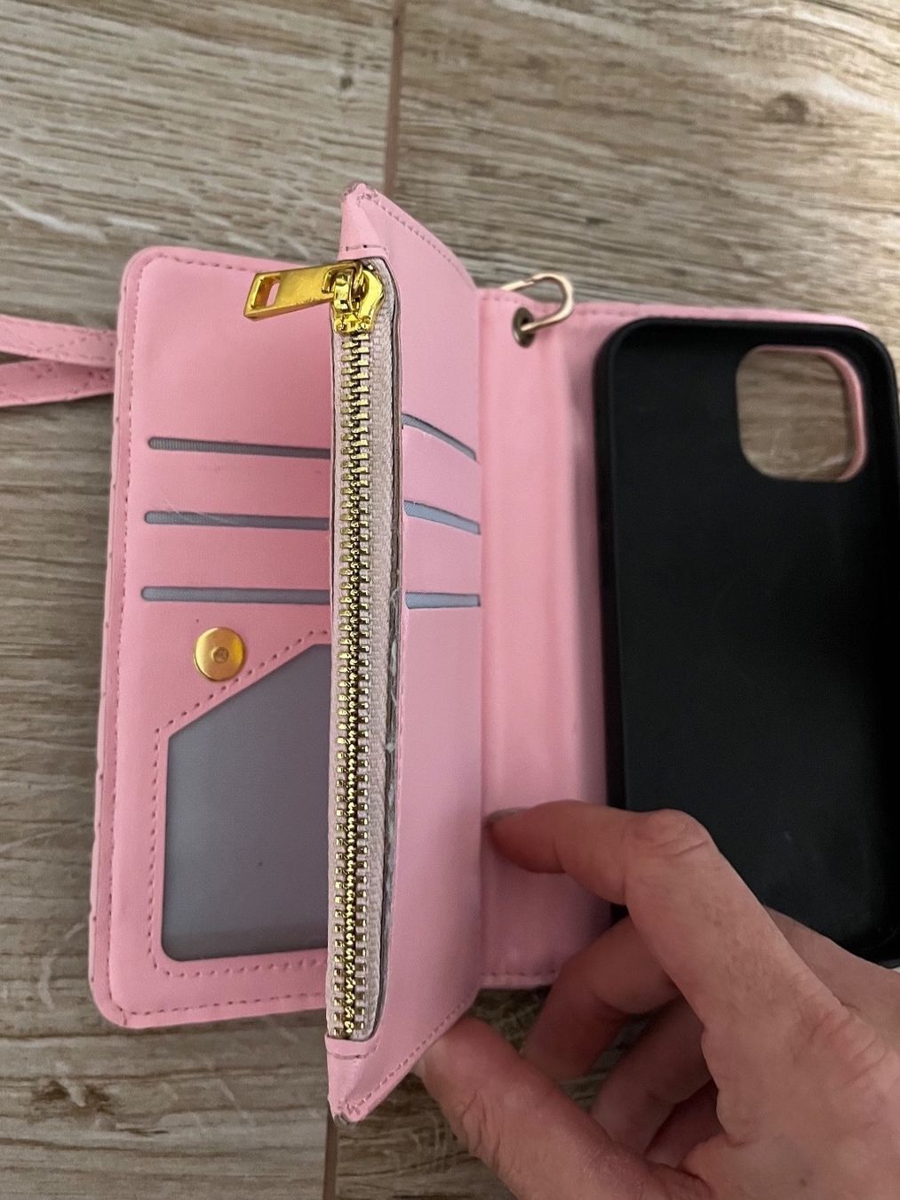 Apple Cover & Protezioni schermo: Iphone mini Hülle mit Kartenfach, Rosa – Nuovo (secondo la descrizione) da Koblenz venduto da FamAllen