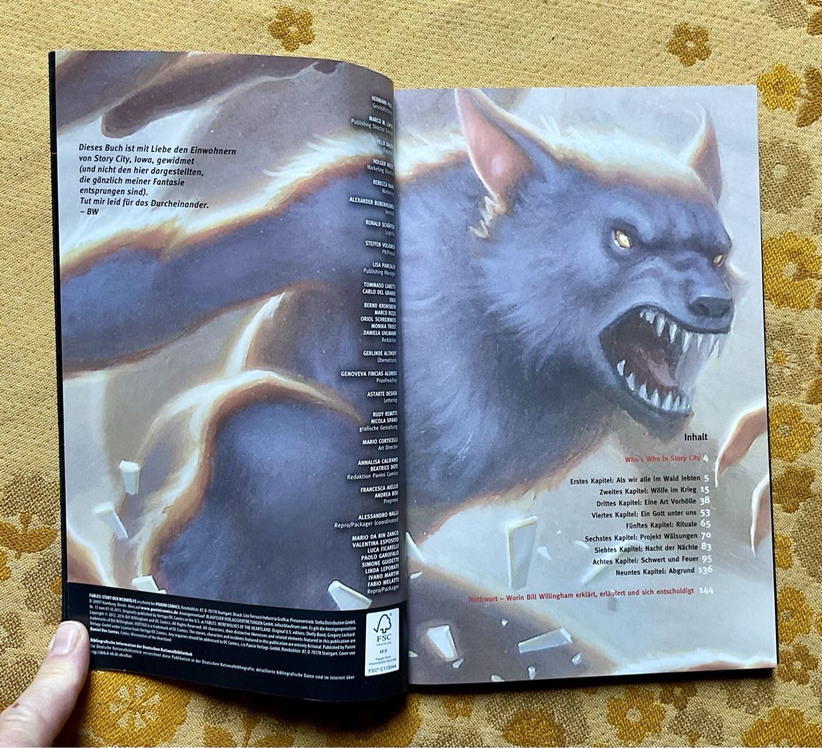 Fumetti: Fables: Stadt der Werwölfe von 2016 ? – Nuovo (secondo la descrizione) da Endingen venduto da nathan05 4