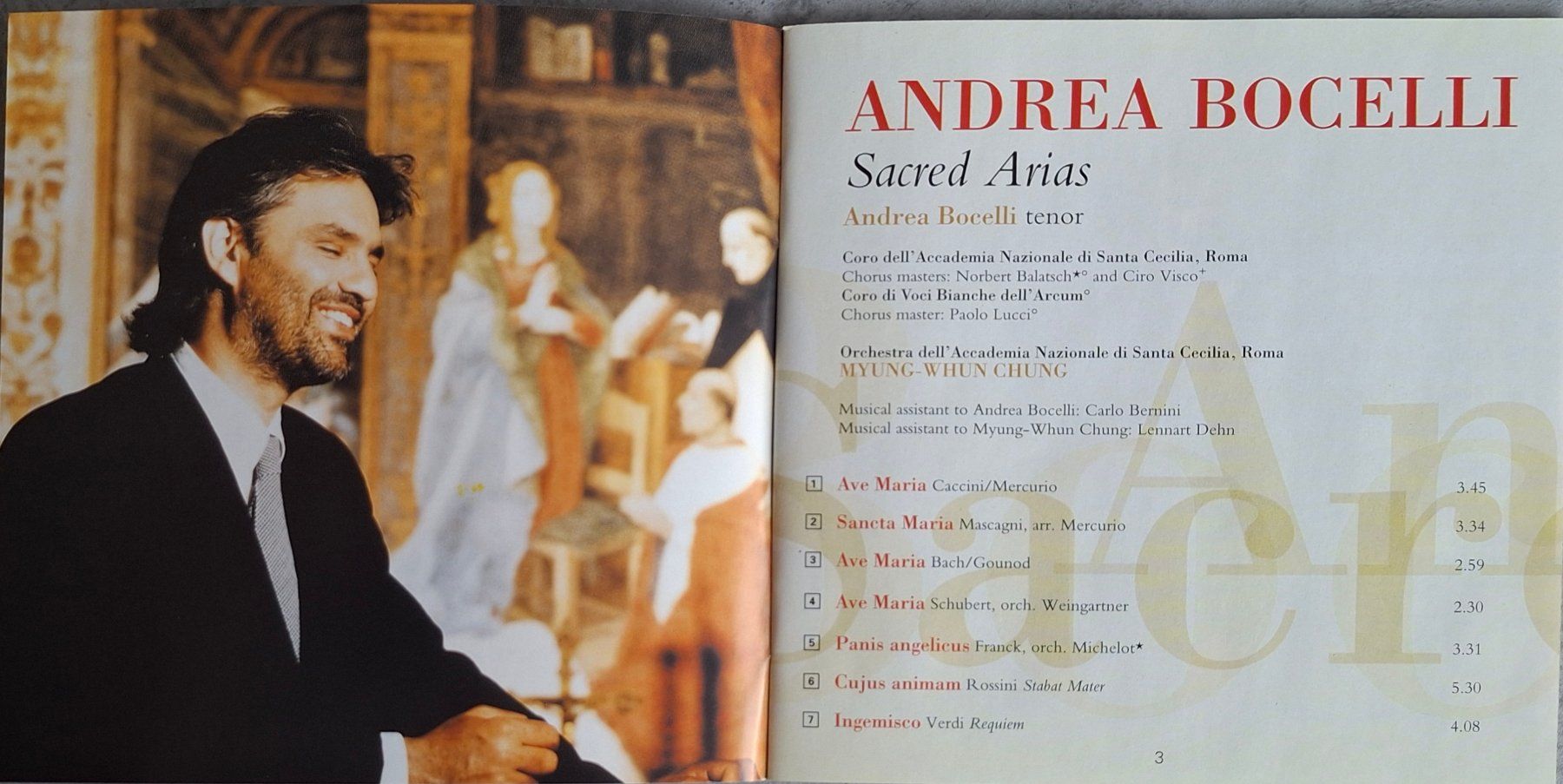 CDs: Andrea Bocelli - Sacred Arias – Gebraucht aus Reinach BL von Chela04 4