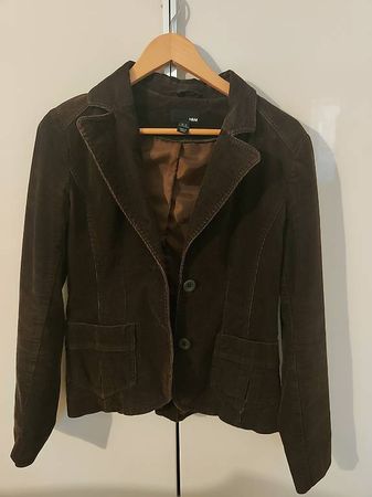 Veste femme en velours brun foncé h&M