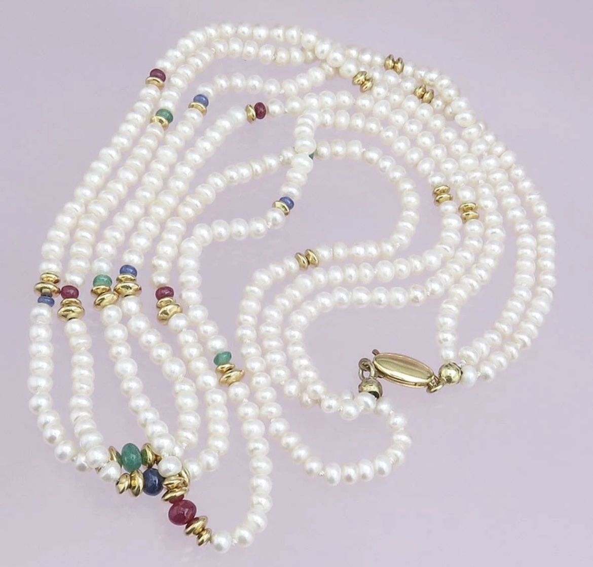 Catenine: Collier perles et pierres or – Nuovo (secondo la descrizione) da Granges-Paccot venduto da keopskephrem 3