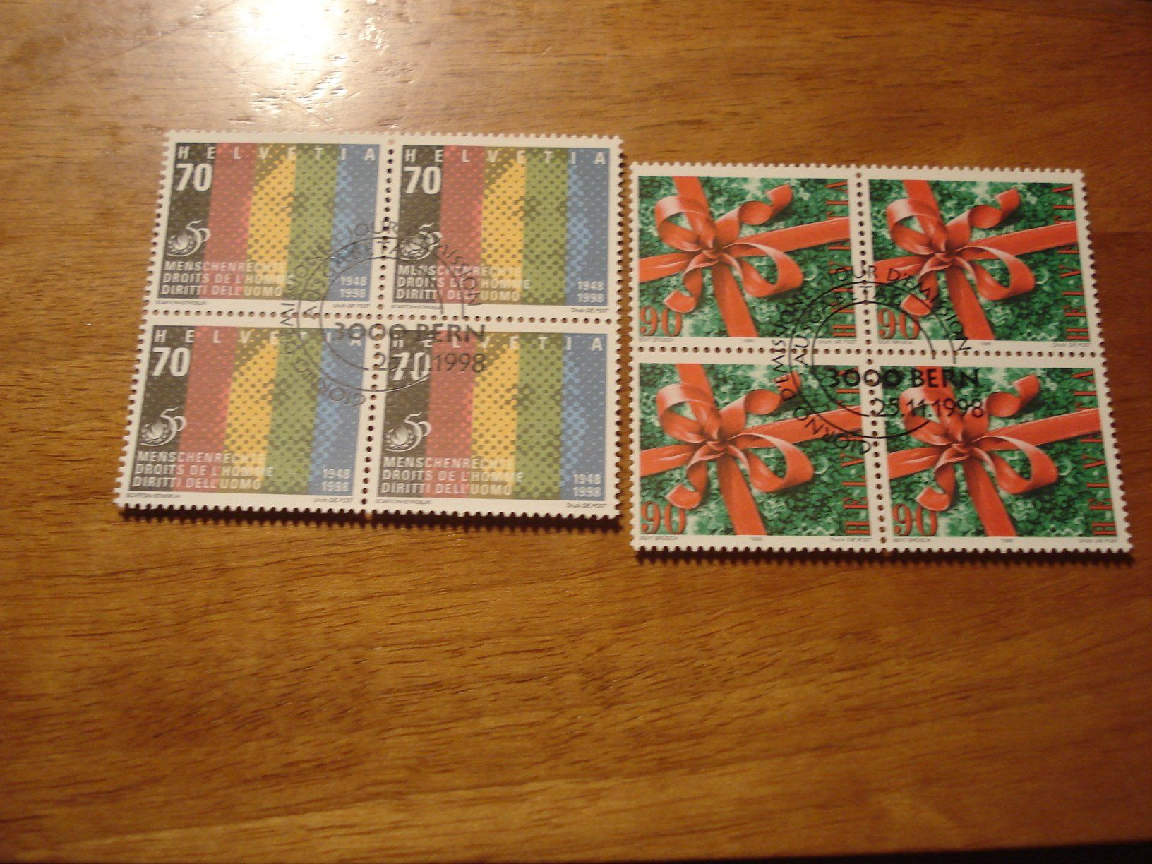 Tutti i francobolli: Satz Sondermarken 1998, FDC + 4ererblocks ET-o – Usato da Niederwil AG venduto da morostahu