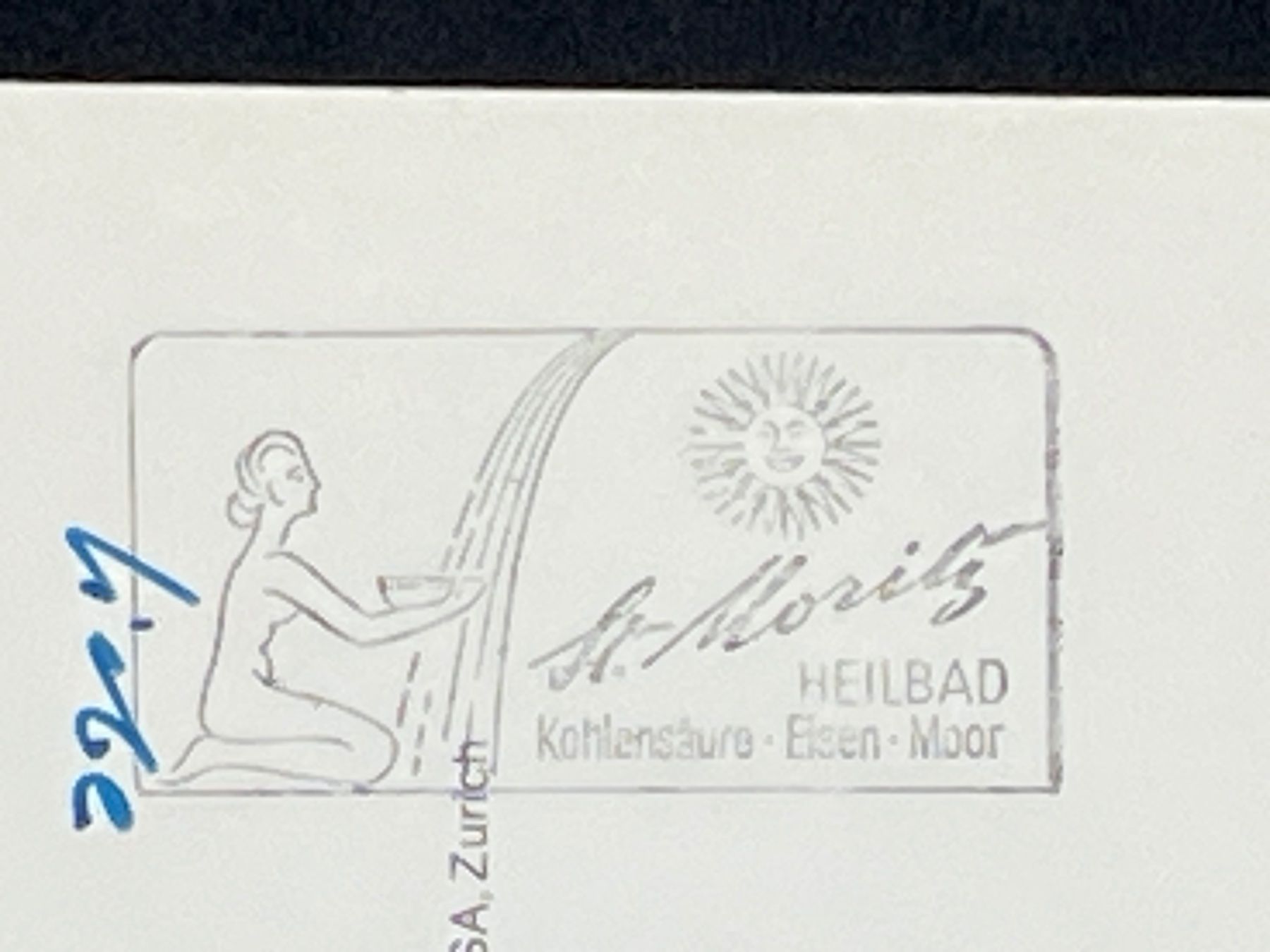 Cartoline postali: St. Moritz 1839m – Usato da Widnau venduto da Brusi9 2