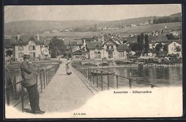 AK Auvernier, Débarcadère, 1910