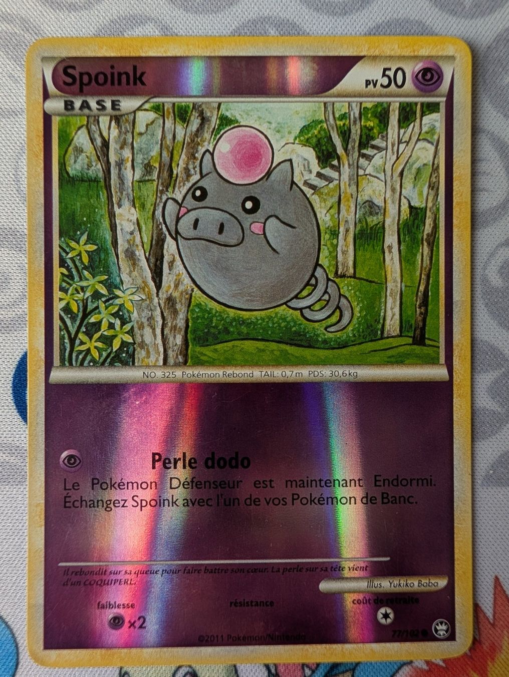 Pokémon Carte collezionabili: Carte Pokémon FR Spoink reverse de Triomphe – Nuovo (secondo la descrizione) da Thônex venduto da Janadel