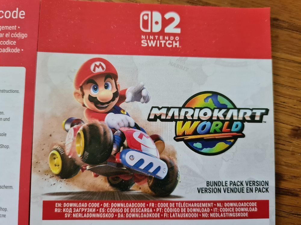Nintendo Spiele: Mario Kart World Download Code Switch 2 – Neu und originalverpackt aus Adlikon von Eagle73