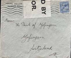 England 1915 Zensurbrief Dundee nach Zofingen