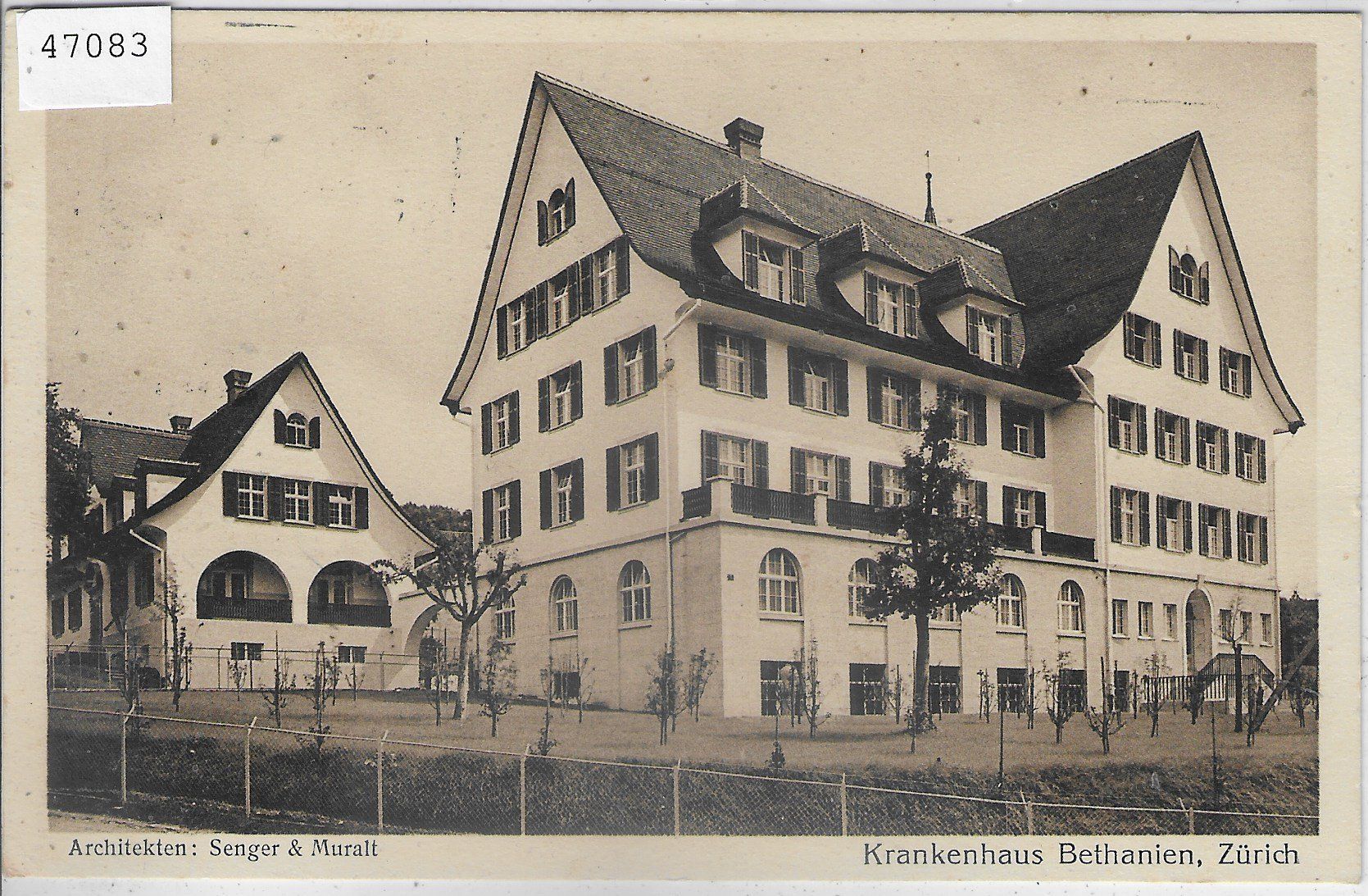Cartoline postali: Krankenhaus Bethanien - Zürich – Usato da Ettingen venduto da Kartenplanet
