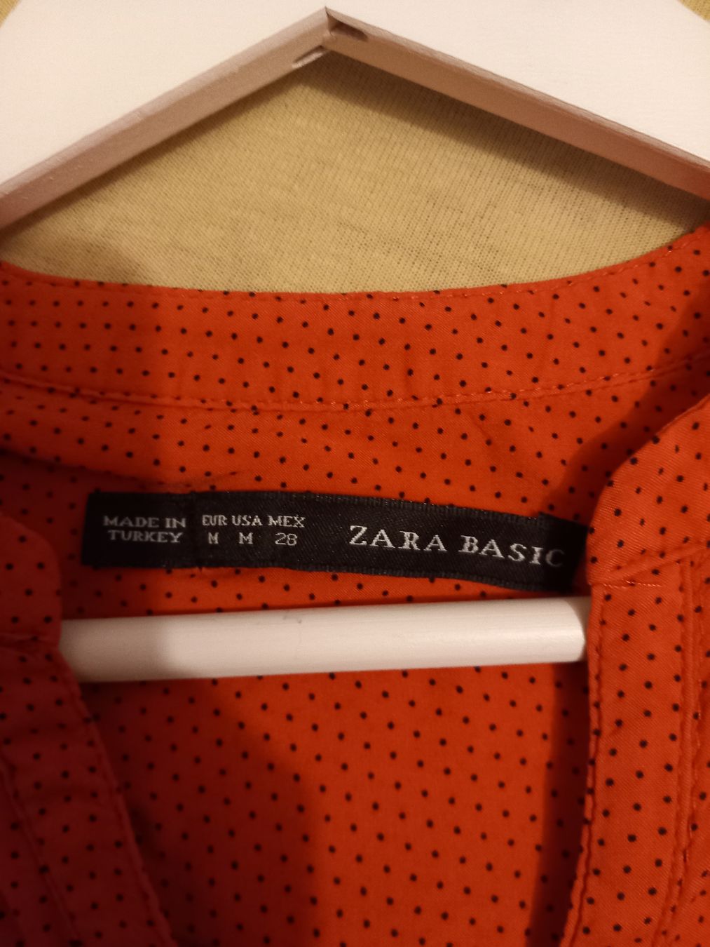 Zara Camicette: Blouse en viscose orange à pois ZARA BASIC T38 – Usato da Faoug venduto da per_kp6r 1