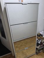Praktischer  Schuhschrank / Schuhkipper mit Spiegeln (Weiss)