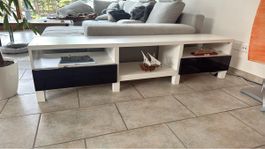 IKEA Bestå Sideboard in Weiss mit schwarzen Schubladen