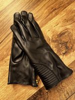 Schicke Kunstlederhandschuhe mit Reissverschluss Gr. S