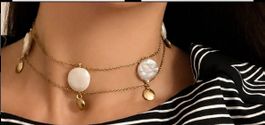 Pearl chokers 18k