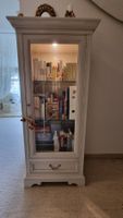 Vitrinen Schrank weiss mit Glasfront und Schublade
