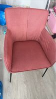 Sessel Stoff rosa schwarz Beine guter Zustand